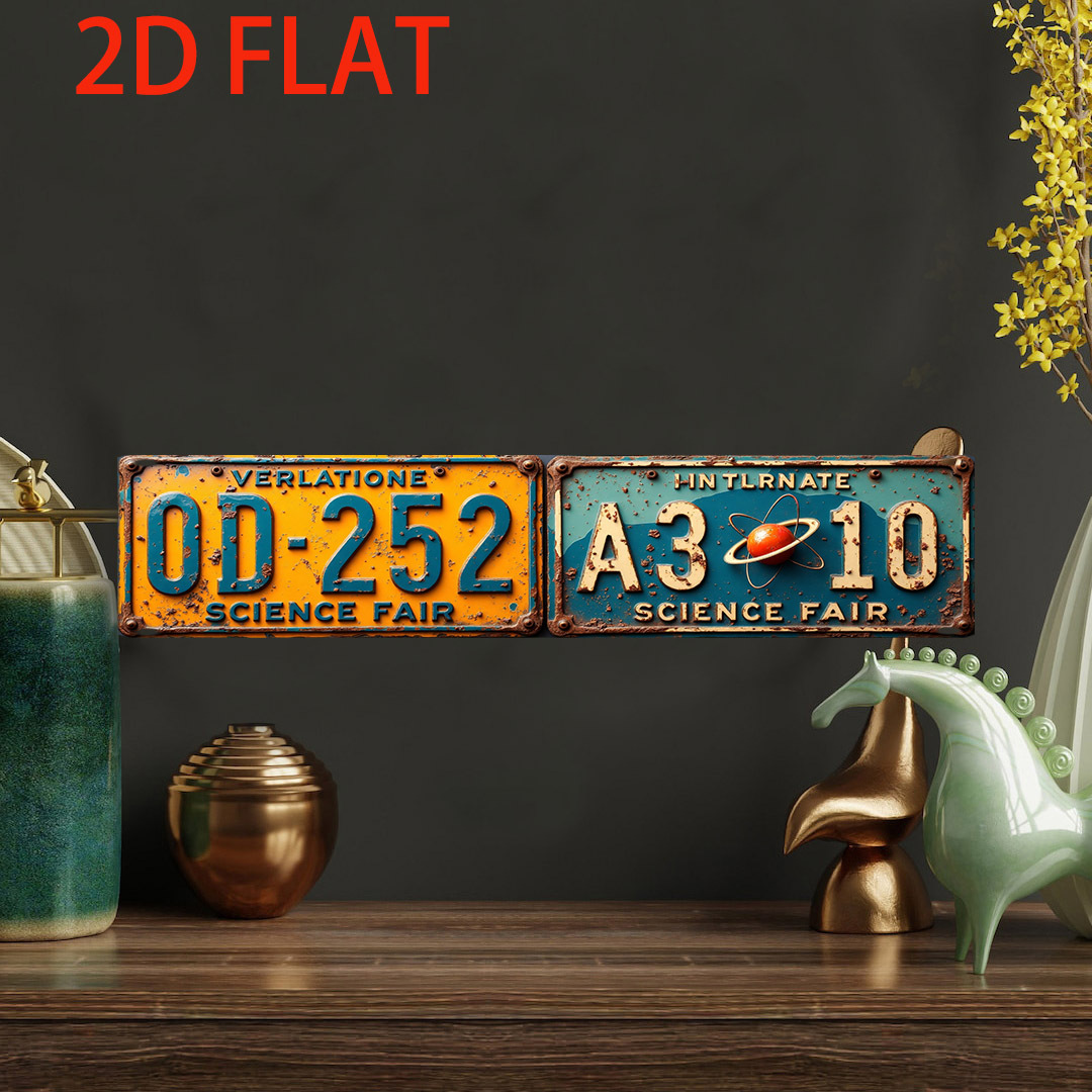 Vintage And Collectible Fair - لوحة تذكارية عتيقة لمعرض العلوم (قطعة