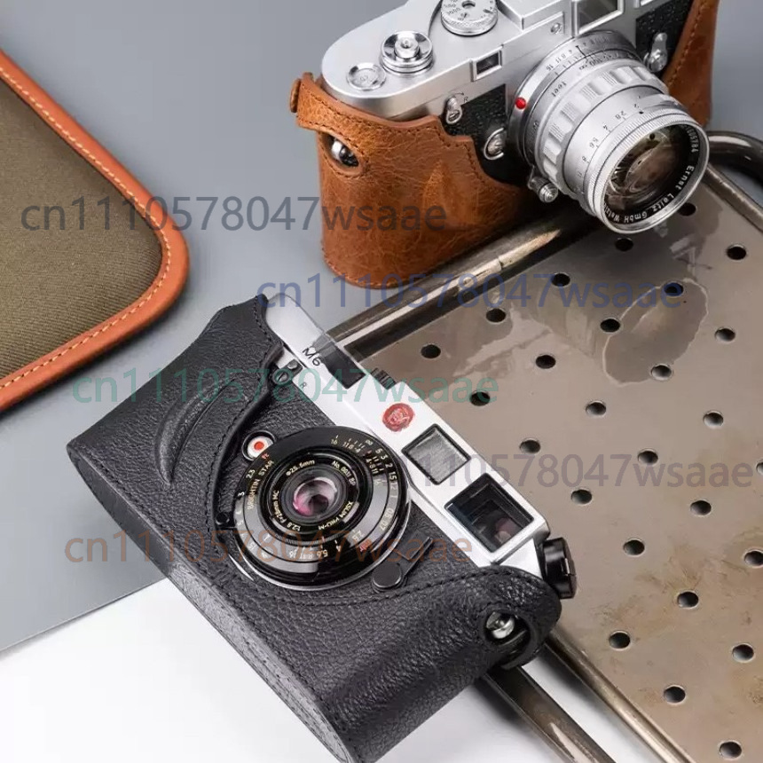 Camera Leather Case - حقيبة كاميرا جلدية مع غطاء حماية