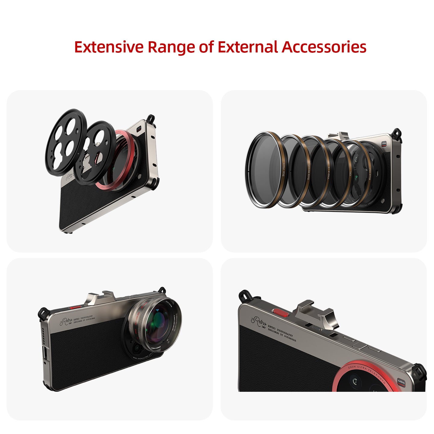 Camera Leather Case - غطاء هاتف ميكانيكي ريترو من فوتورجير