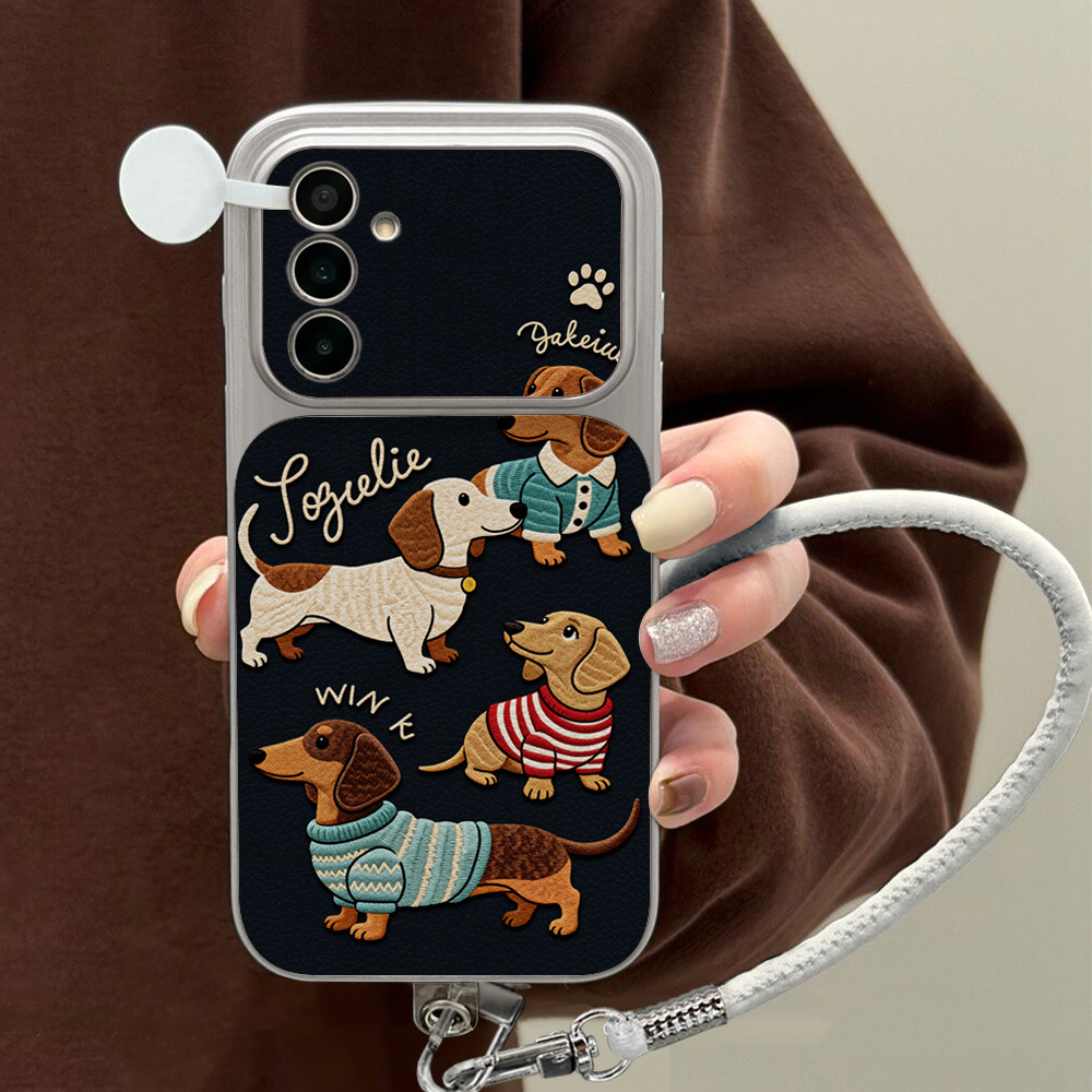 جراب هاتف بتصميم كلب داشهند كر - مراجعة Camera Leather Case وسعره