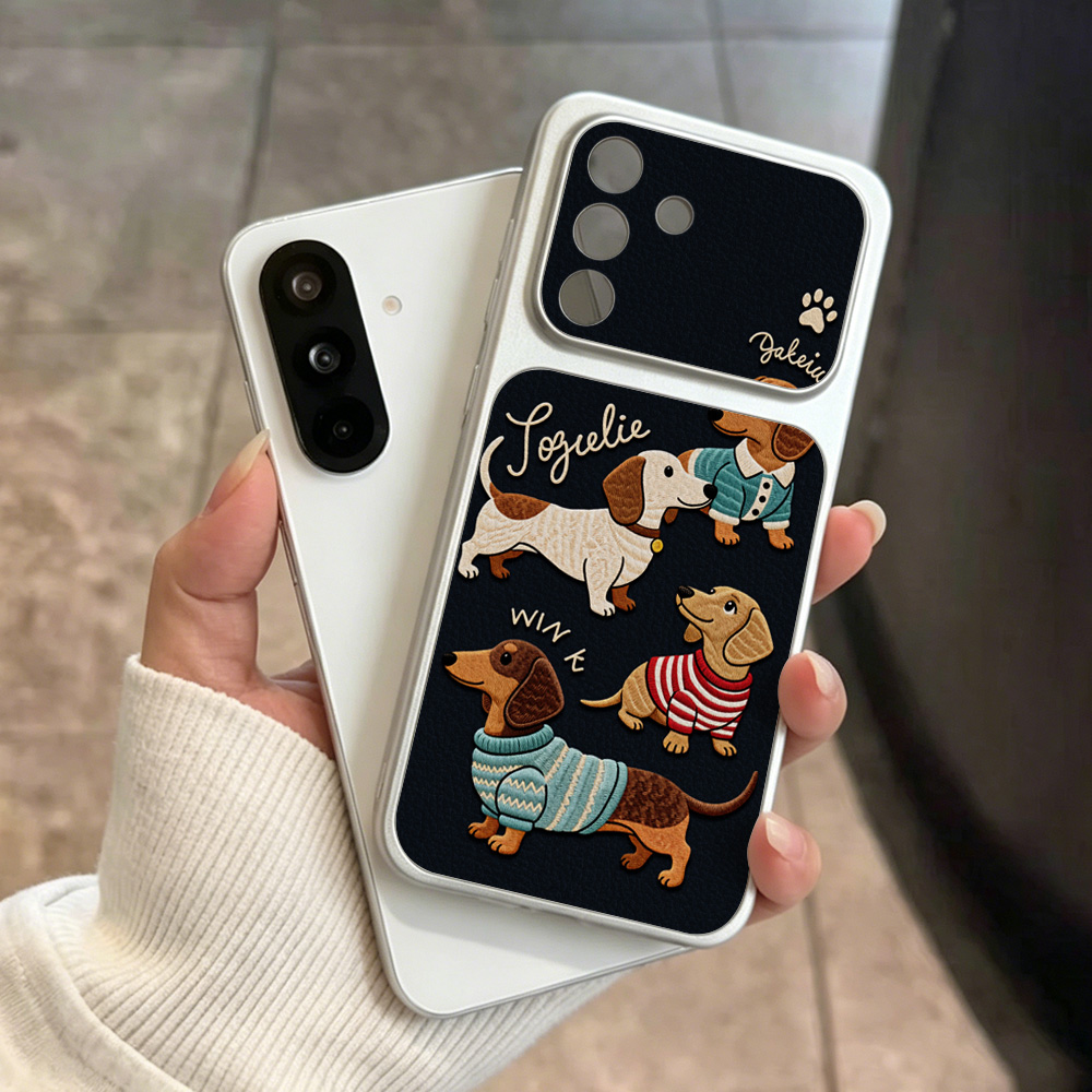 جراب هاتف بتصميم كلب داشهند كر - مراجعة Camera Leather Case وسعره