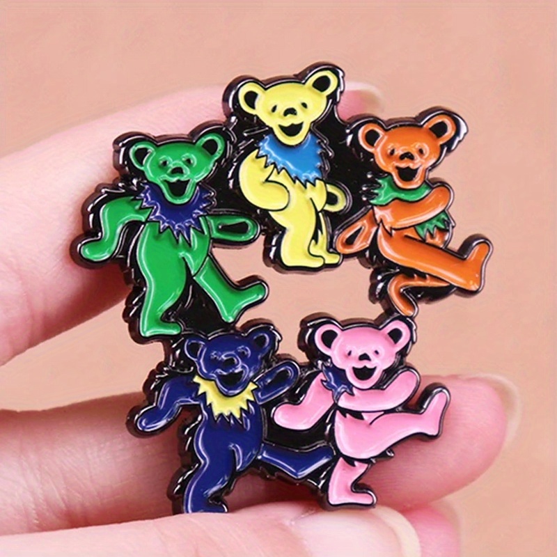 الرقص الدببة المينا دبوس روك ب - مراجعة Vintage Collectible Bears وسعره