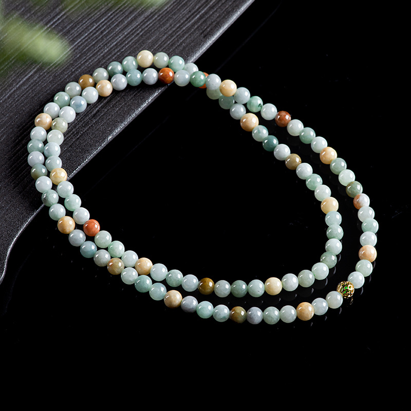 سوار وقلادة من حجر اليشم البور - مراجعة Vintage Necklace وسعره