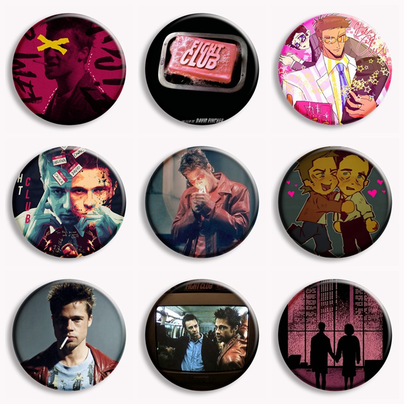 دبوس زر صابون نادي قتال الأفلا - مراجعة Vintage Collectible Pins وسعره