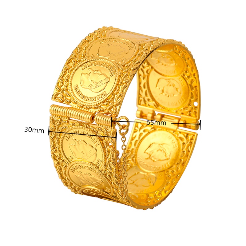 سوار نسائي عريض بتصميم عملة قد - مراجعة Vintage Collectible Coins وسعره